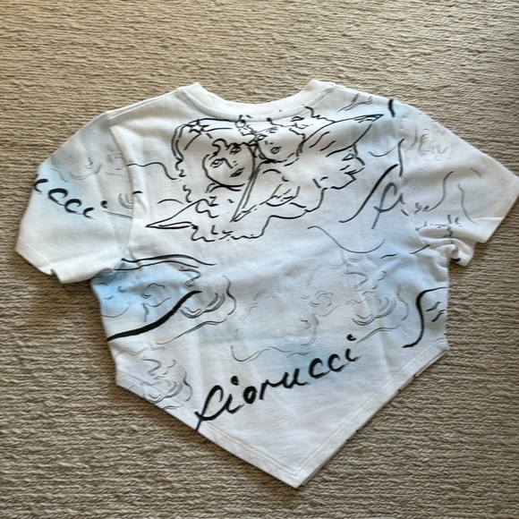Fiorucci Sketch Angel Hankerchief Top - Picture 2 of 2